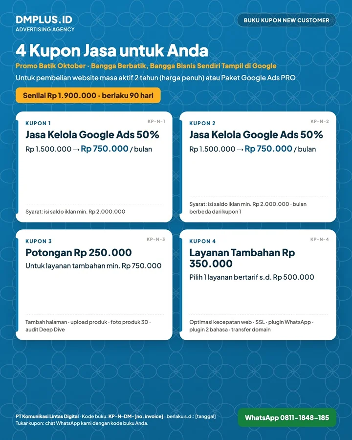 Buku Kupon Jasa Promo Batik Oktober — DMPLUS