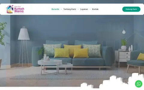 Tampilan website Toko Cat Rumah Warna