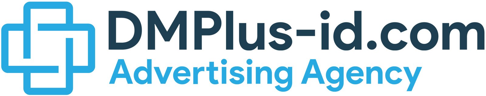 Logo dmplus.id — agensi jasa pembuatan website toko online